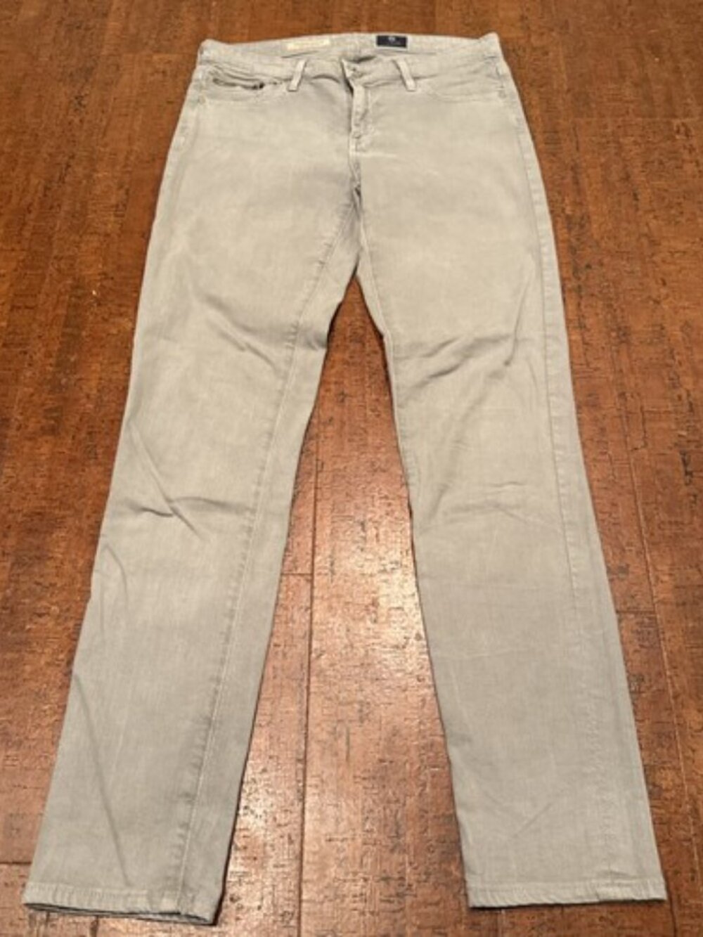 AG Adriano Goldschmied Women’s 27 Gray Stevie Ankle Slim Straight Jeans